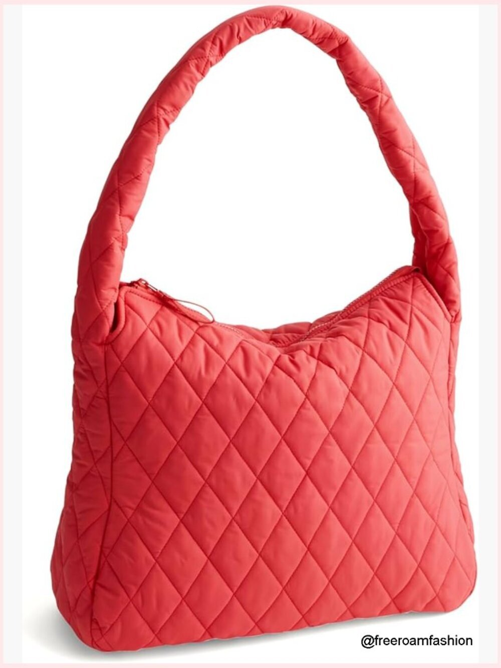 Featherweight Hobo Tote Bag, 21L Capacity, Recycled Nylon, Zipper Closure